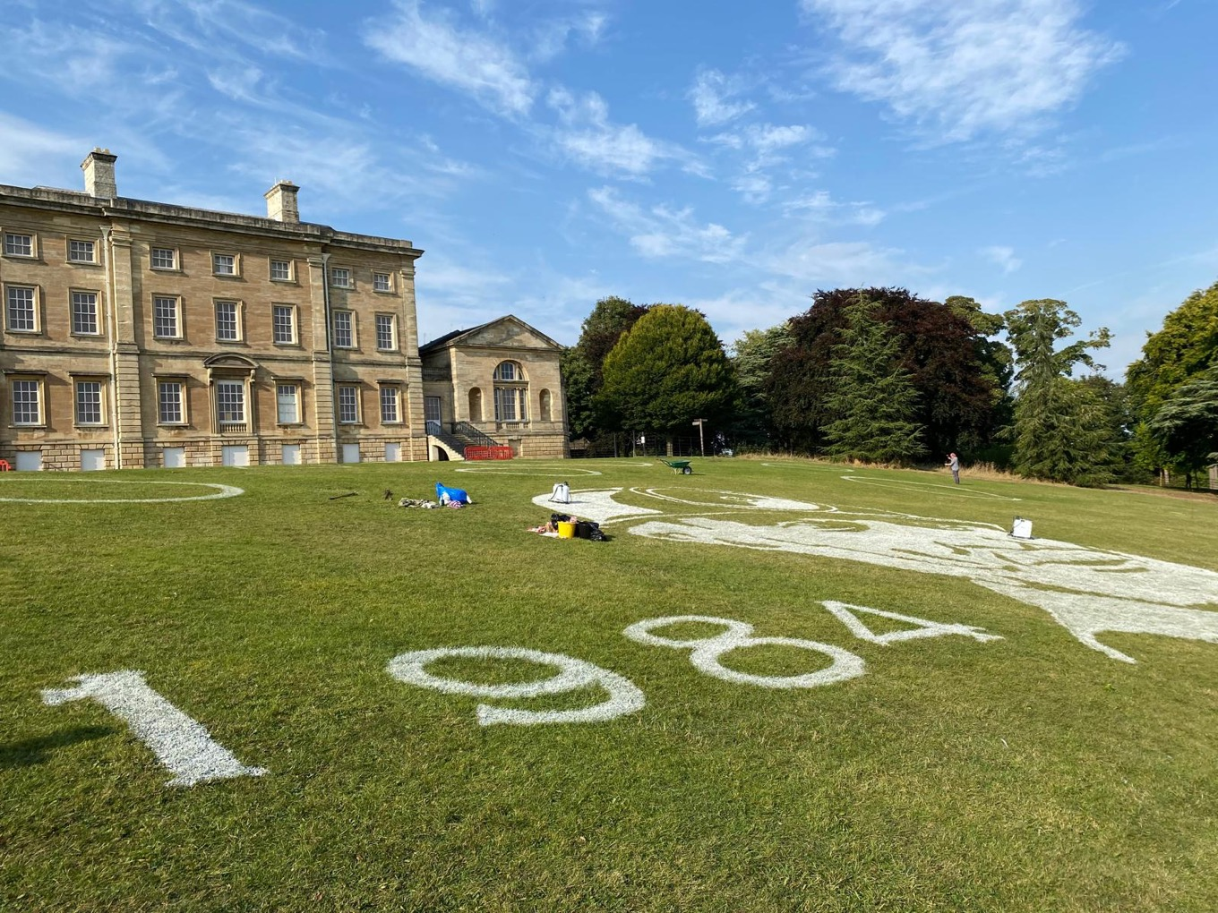 Land art at Cusworth Hall to mark the 40th anniversary of the Miners' Strike